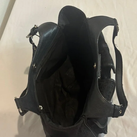 Dior *-* Black Shoulder Bag purse  with Silver Accents - Picture 7 of 8